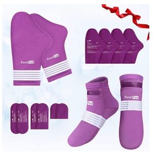 SuzziPad Cold Socks🧦& Hand Ice🧊Pack Cooling Gloves🧤S/M, Purple